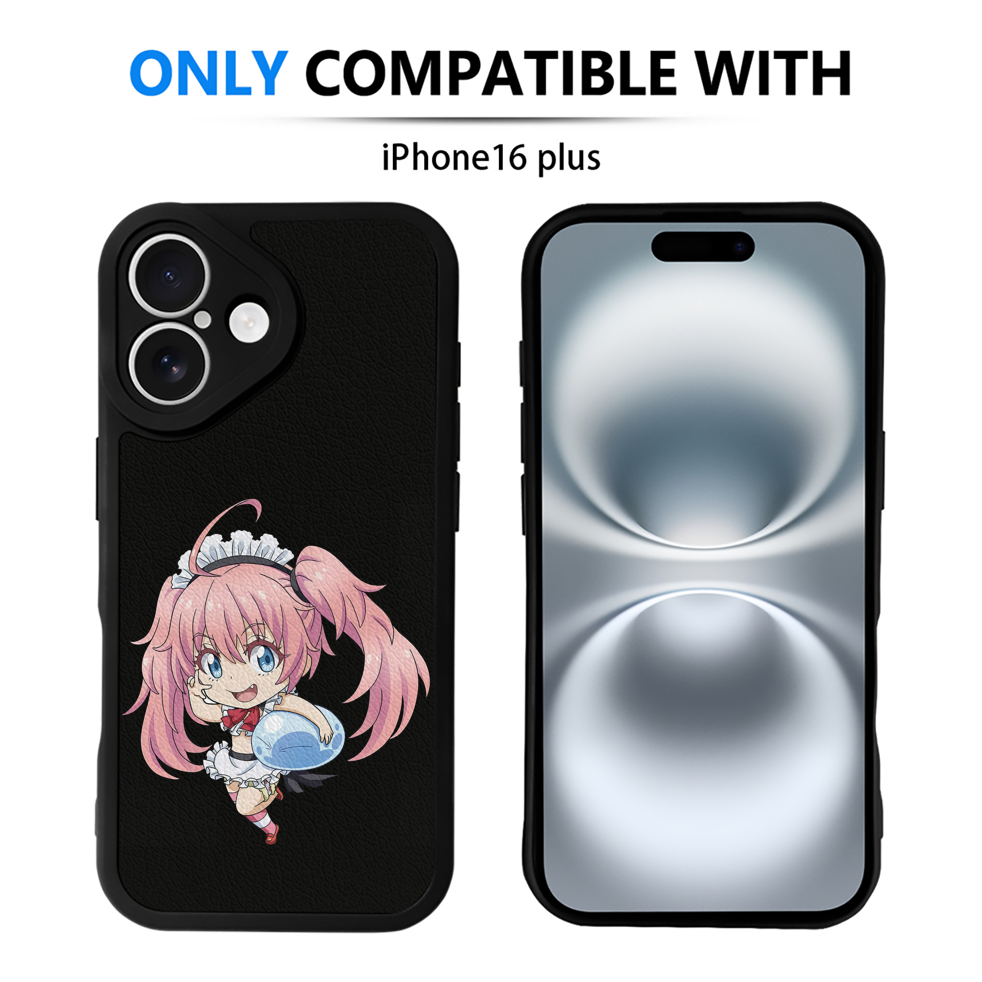 （画像用） 転スラ Regarding Reincarnated to Slime 【iPhone 16シリーズ対応】シリコンスマホケース（レザー調） 材質：シリコン
